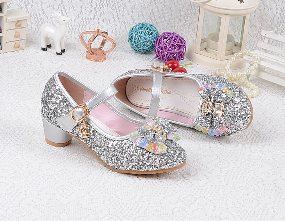 Kids Toddler Baby Girl Princess Shoes Leather Floral Party Wedding Prom Shoes UK 