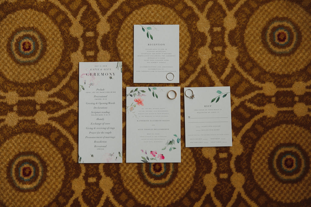 floral wedding invites 