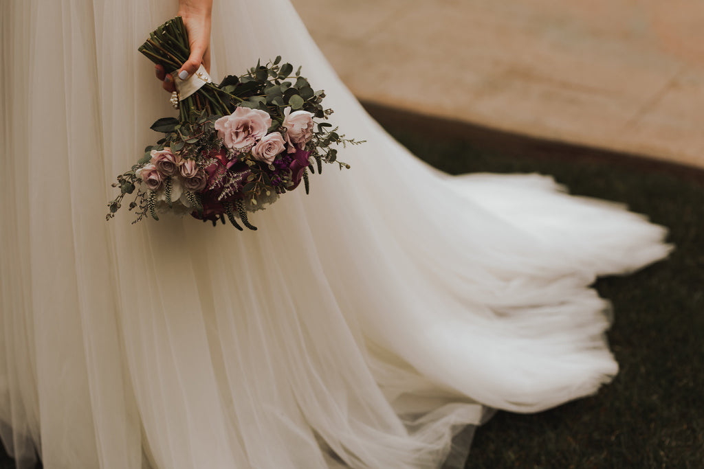 Purple bridal bouquet 