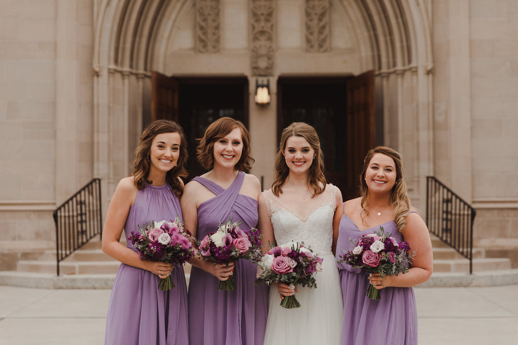 Kennedy Blue Violet bridesmaids 