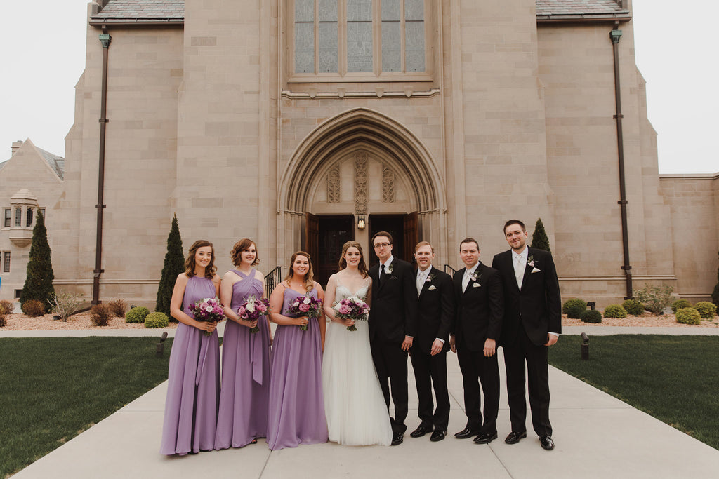 Kennedy Blue Violet wedding party