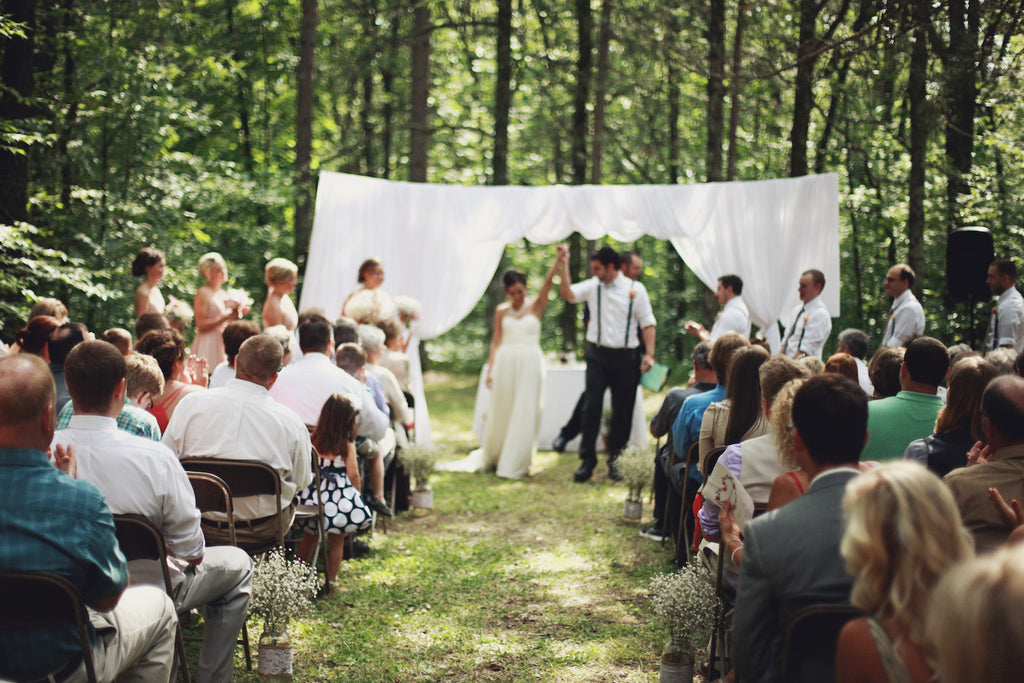 Check out the full gallery from this rustic chic, outdoor wedding. | A Whimsical Gold and Pink Wedding Day