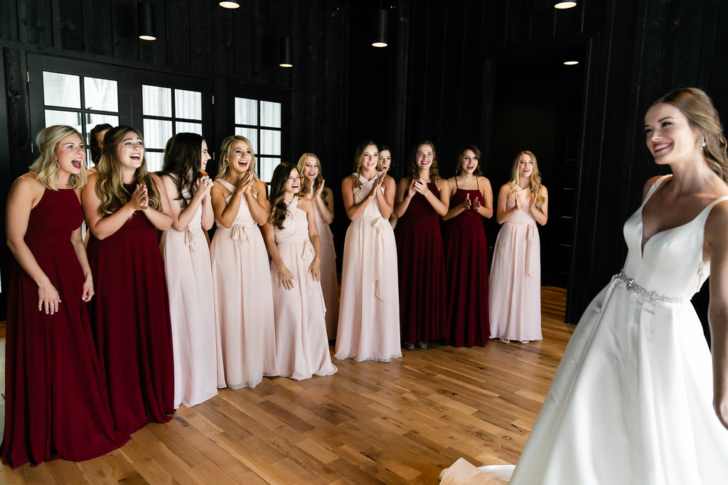 Madison's first look with her bridesmaids! 