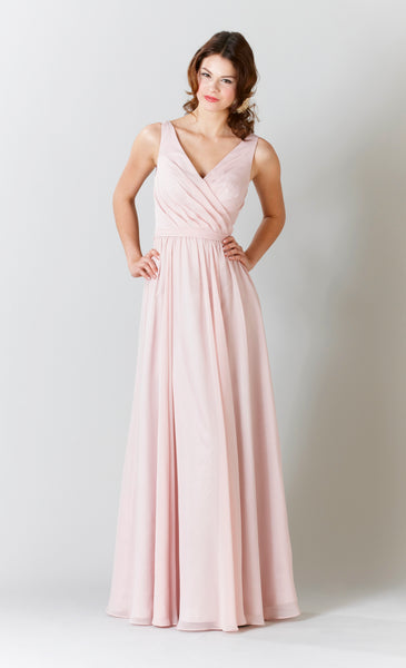 Kennedy Blue's chiffon gown Anna in blush.