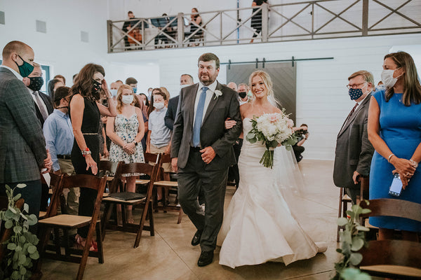 Bride and Dad Walking Down Aisle