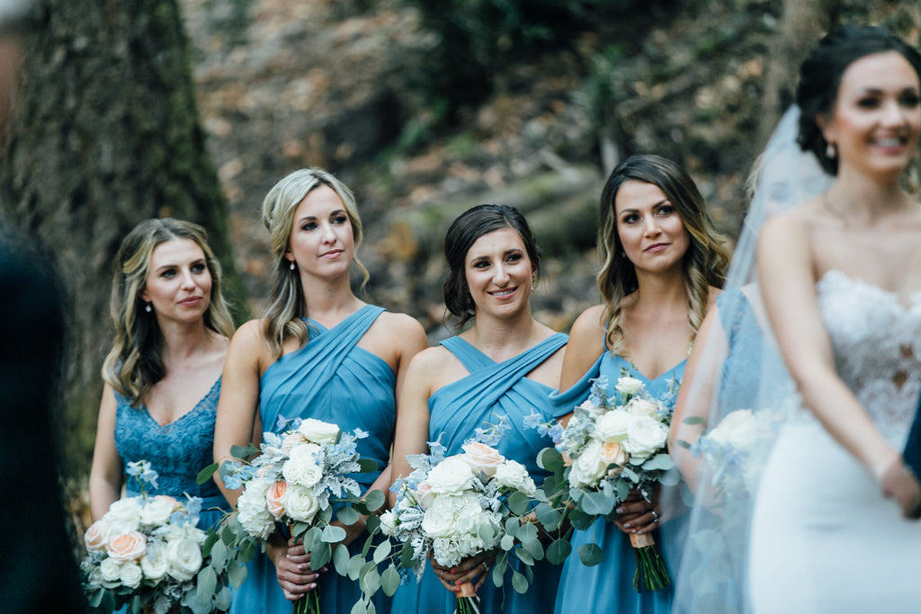 bridesmaids. during ceremony