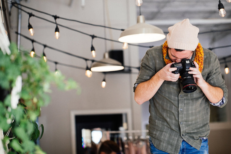 Photographer in action | Boho Styled Shoot