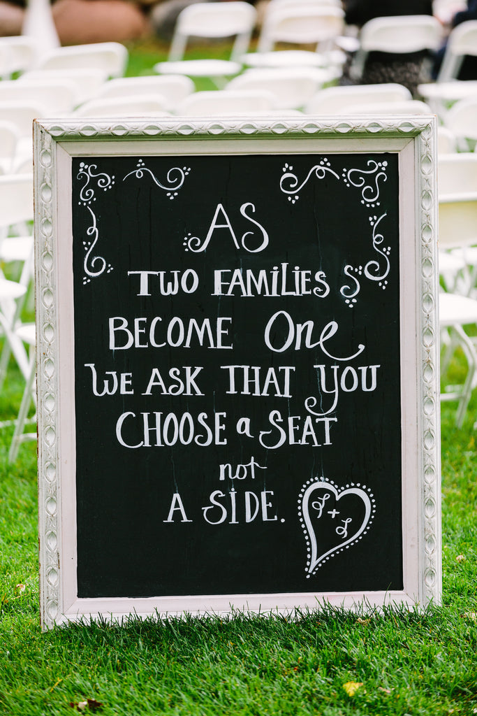 DIY reception signs | A Nautical-Inspired Wedding Day