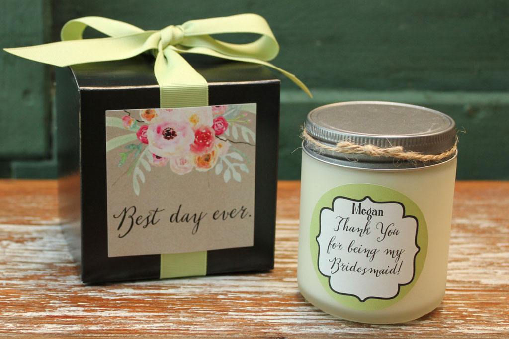 A bridesmaid thank you candle by LuluSugar