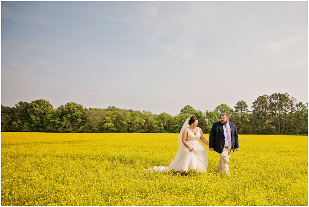 Couple Shot in Meadow | Katie and Joe's Kennedy Blue Wedding 