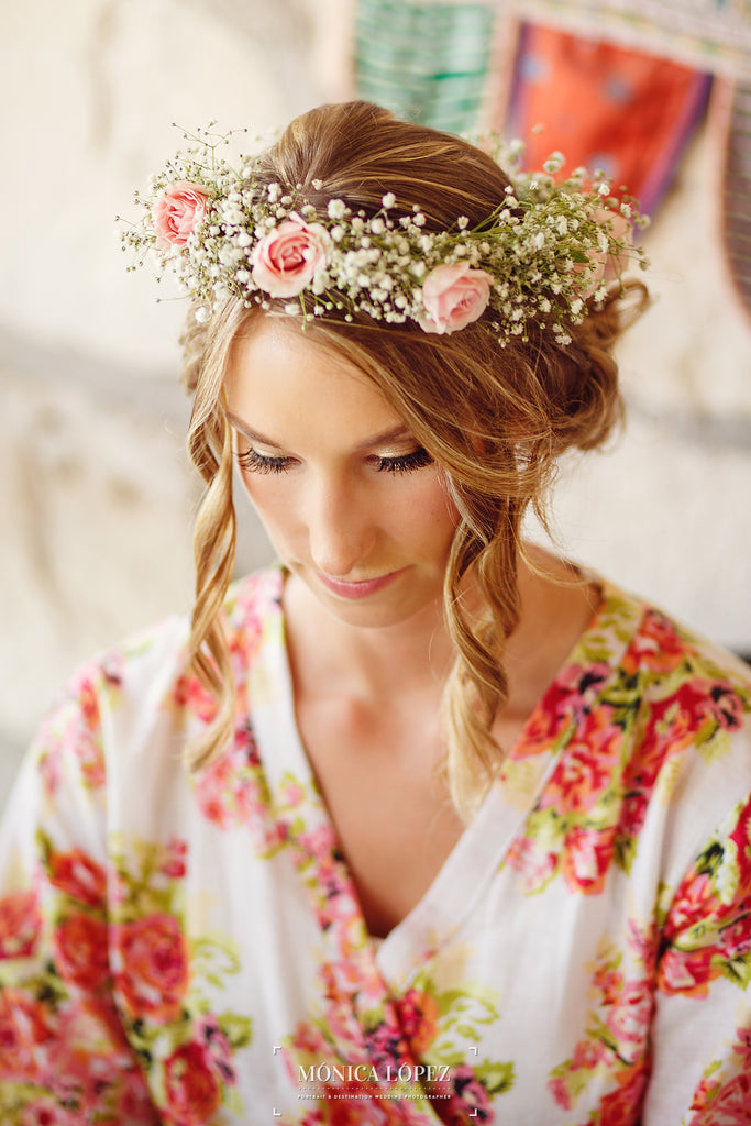 A Photo of the Bride Getting Ready for Her Big Day | A One-Of-A-Kind Destination Wedding