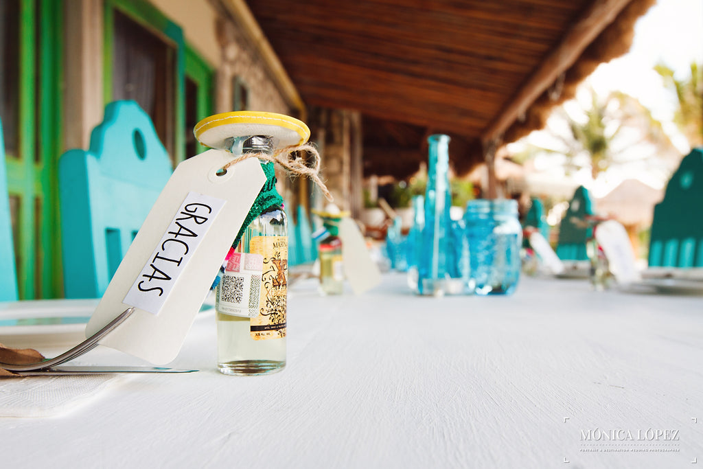 Mexican tequila as a wedding favor | A One-Of-A-Kind Destination Wedding