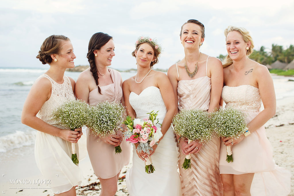 A Bride and Her Bridesmaids Celebrating Her Special Day | A One-Of-A-Kind Destination Wedding