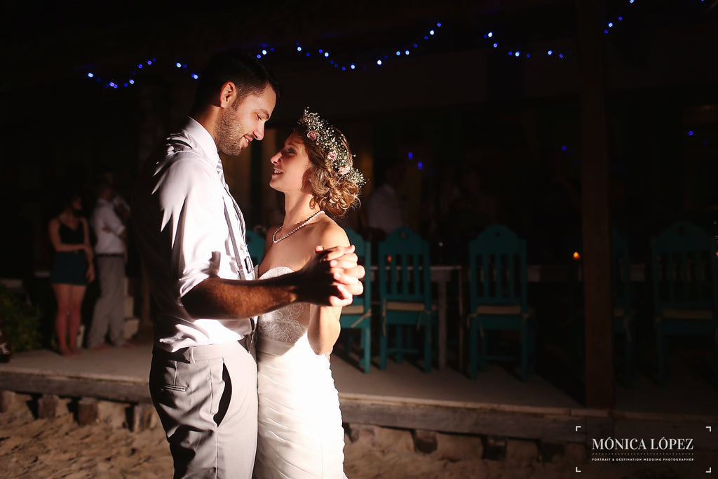 The wedding couple's first dance. | A One-Of-A-Kind Destination Wedding