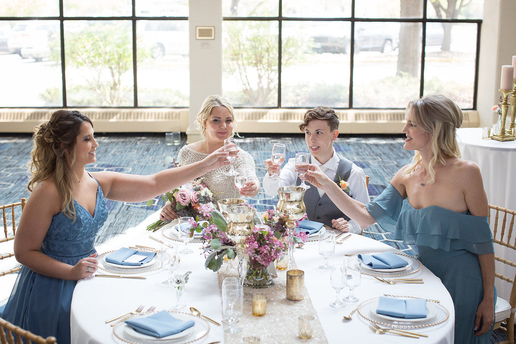 Kennedy Blue mismatched bridesmaids