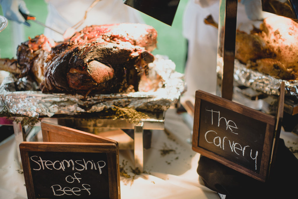 A Dinner Buffet | A Barn Wedding So Gorgeous, You Have to See It to Believe It | www.KennedyBlue.com 