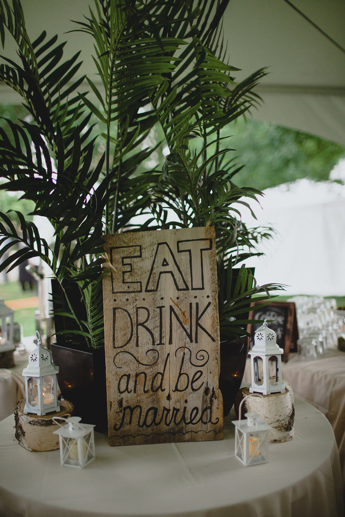"Eat, drink, and be married!" | A Barn Wedding So Gorgeous, You Have to See It to Believe It | www.KennedyBlue.com 