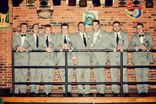 A fun bar shot of the guys. | A Fall Wedding Filled With Elegance and Style