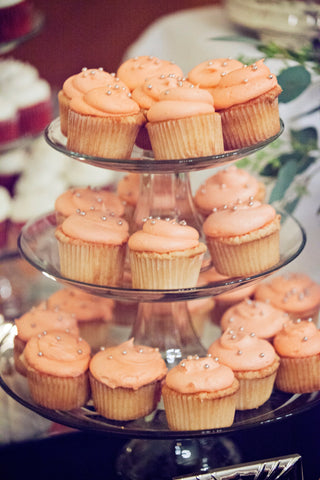 Delicious peach-colored cupcakes! | A Fall Wedding Filled With Elegance and Style