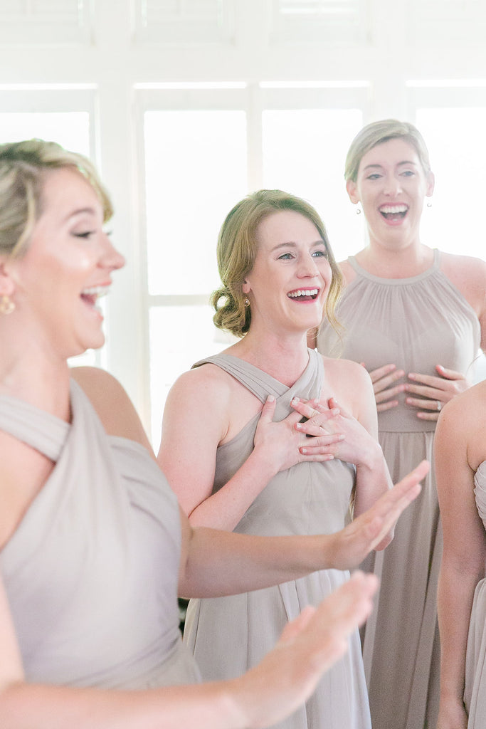 Bridesmaids smiling | 8 Things You're Doing Wrong While Bridesmaid Dress Shopping