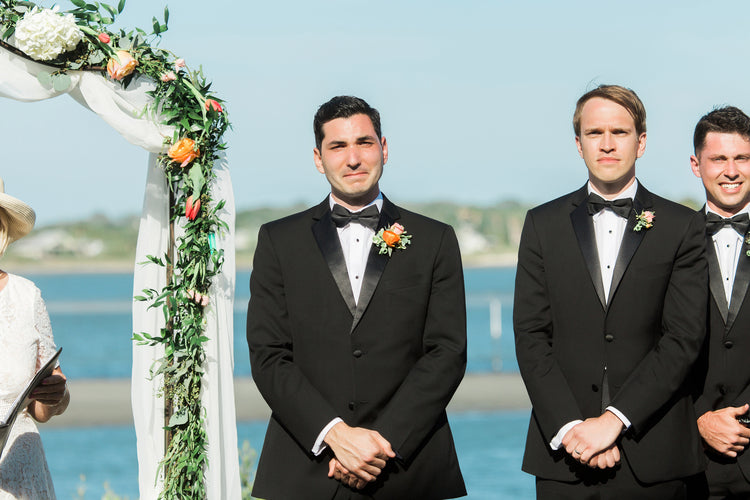 Groom awaiting his bride | Alexis and Michaels Wedding | Featured on Destination Wedding Details | Real Wedding blog