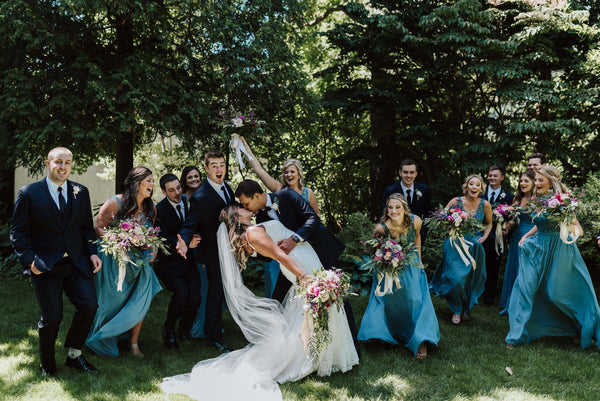 slate blue bridesmaid dresses