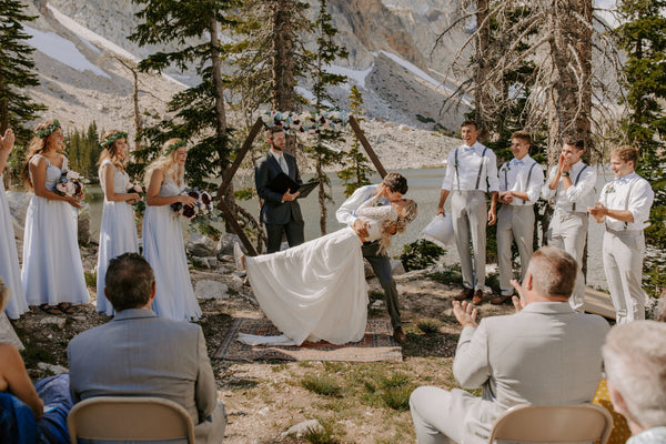 Mountain Wedding Bride and Groom
