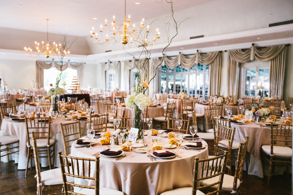 Gorgeous wedding reception decorations! | A Chic Purple and Gold Pittsburgh Wedding