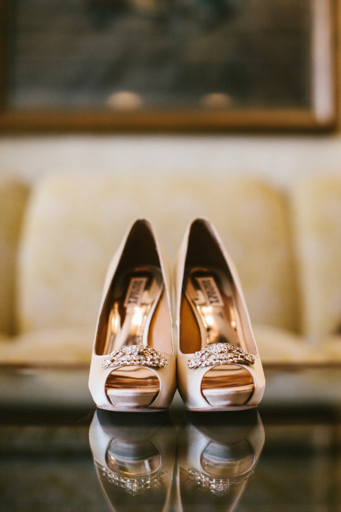 Wedding shoes for the bride | A Chic Purple and Gold Pittsburgh Wedding