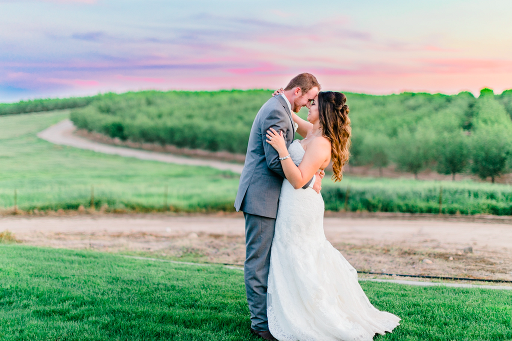 Beautiful landscape wedding photo! | An Elegant, Blush Pink, Rustic Wedding | Kennedy Blue | Catherine Leanne Photography