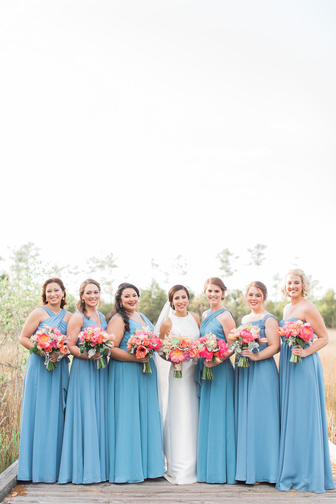 Blue Bridesmaid Dresses | Sindy and Trey's Wedding | Kennedy Blue