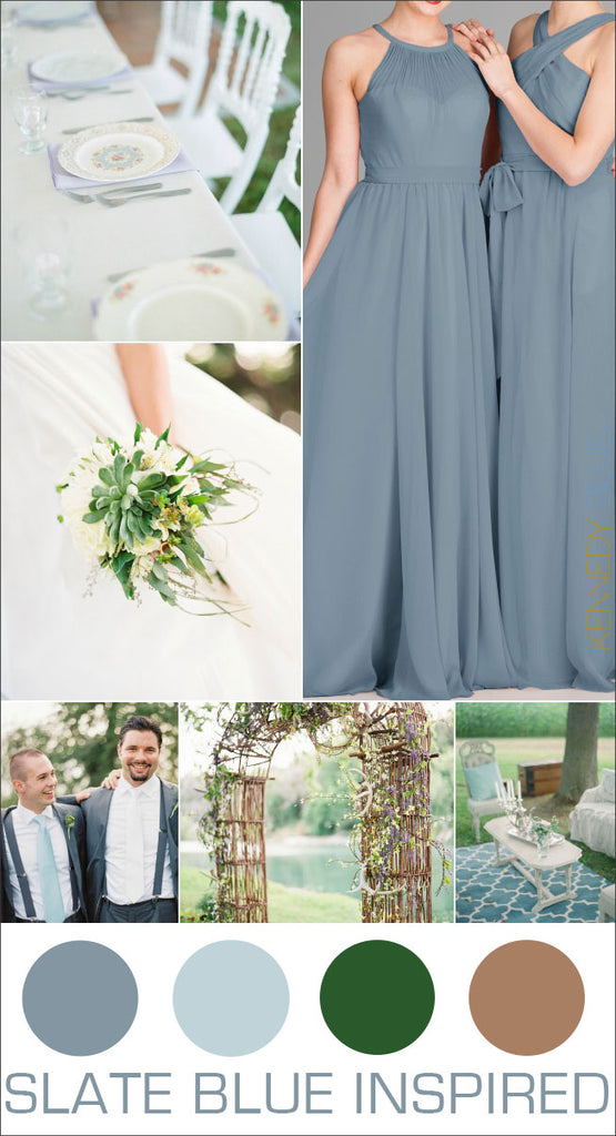 Slate Blue Wedding Color Palette