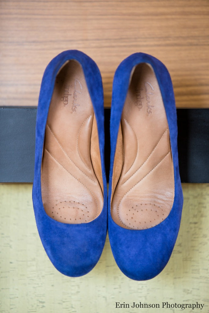 Royal blue flats for your big day