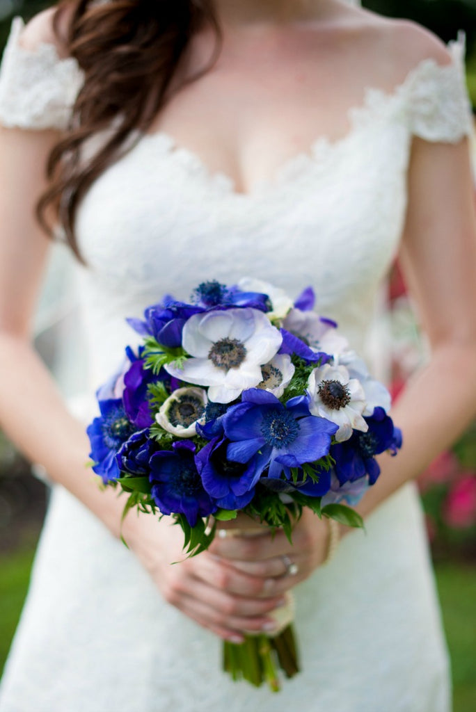 Beautifully blue wedding bouquet