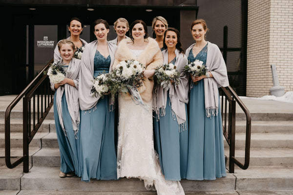 slate blue bridesmaid dresses