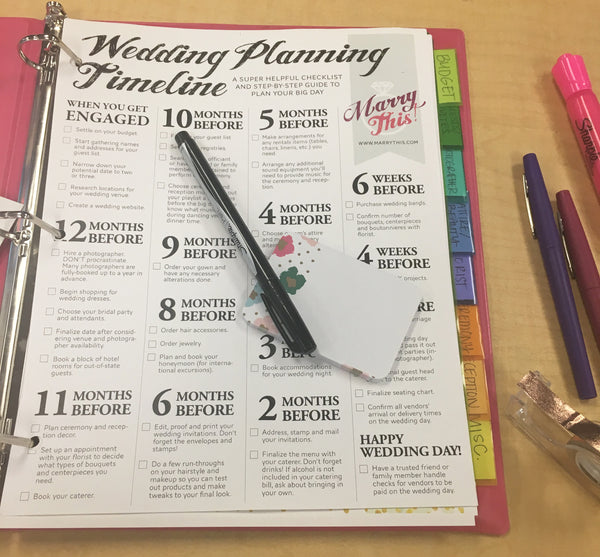 Free Printable Wedding Planning Checklist