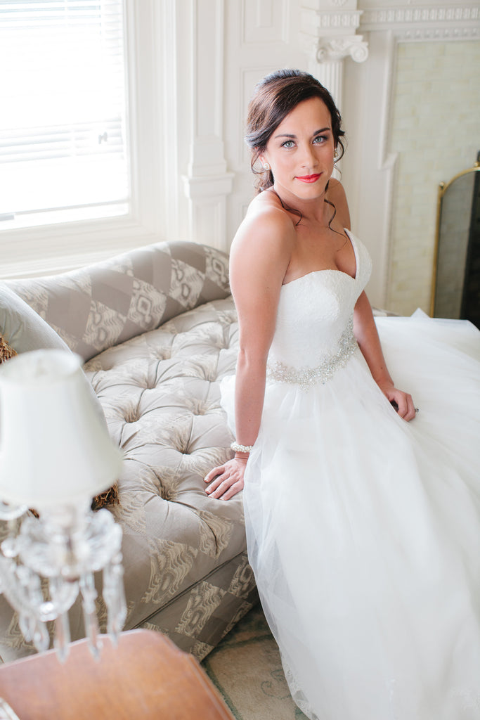 This bride was stunning in her Allure ballgown wedding dress. | A Timeless and Traditional Mansion Wedding