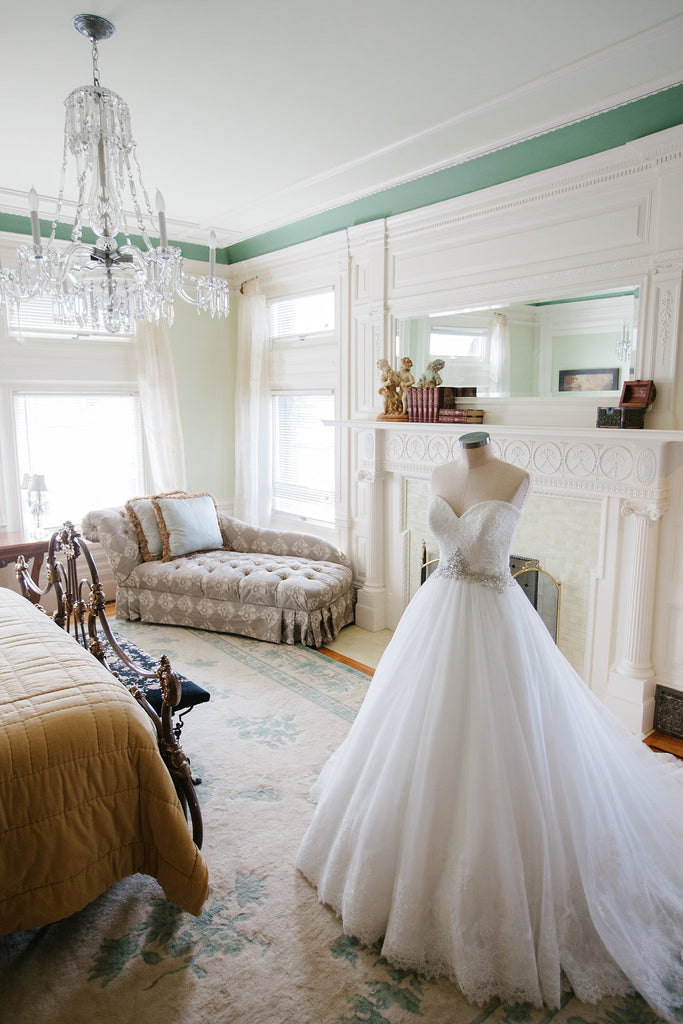 A traditional ballroom wedding dress. | A Timeless and Traditional Mansion Wedding