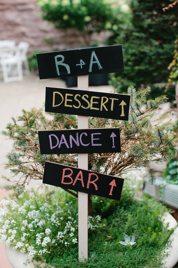 Direct your guests with a DIY wooden sign. | A Timeless and Traditional Mansion Wedding