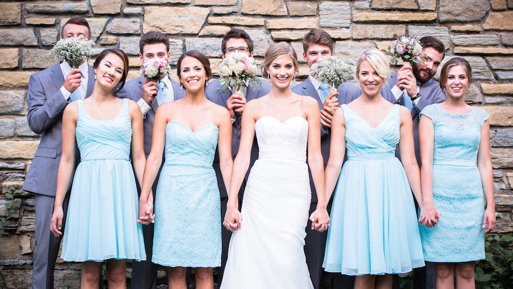 Mix and match marvelous mint bridesmaid dresses | The 5 Most Flattering Kennedy Blue Bridesmaid Colors