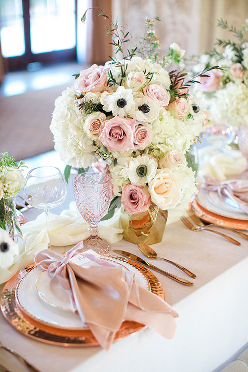 Table setting | Ebell Los Angeles Styled Shoot | Kennedy Blue featured on Strictly Weddings