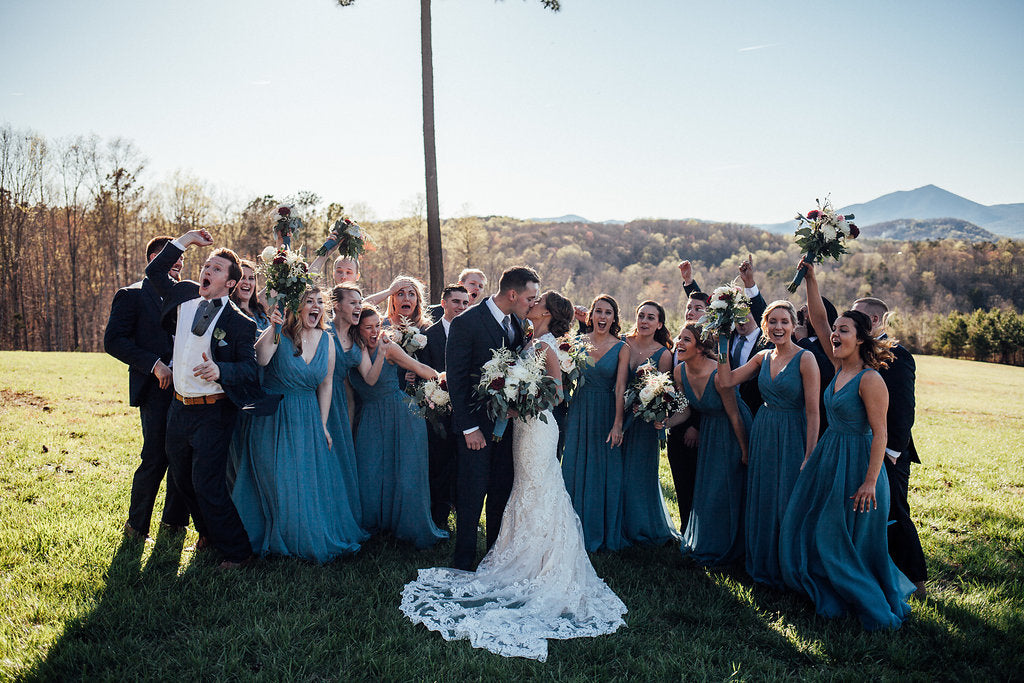 Full-Bridal-Party-Emily-Caleb-Featured-BrideStory-Real-Wedding