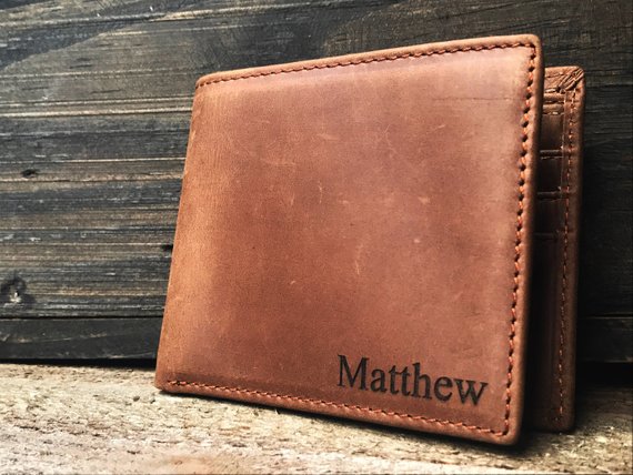 personalized leather wallet | 16 Best Man Gift Ideas from the Groom