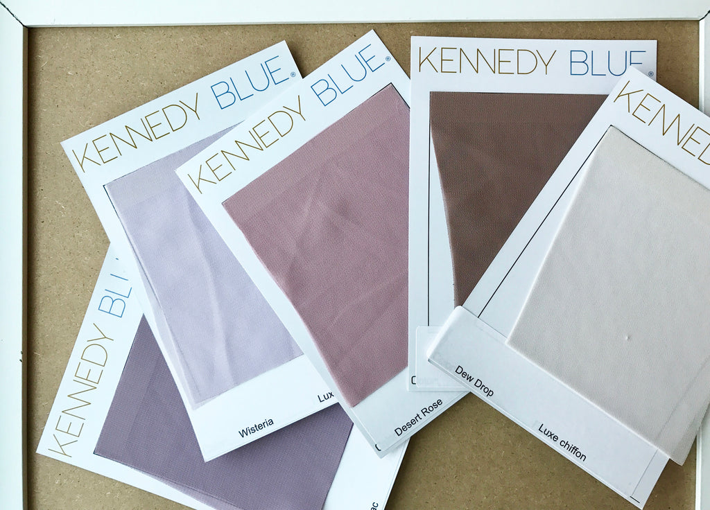 Kennedy Blue Color Fabric Swatches