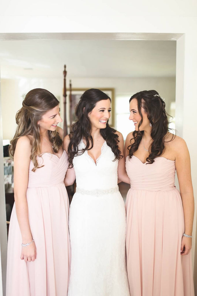 Blush pink bridesmaid dresses are perfect for a rustic affair! | A Whimsical Autumn Wedding | See the full gallery here!