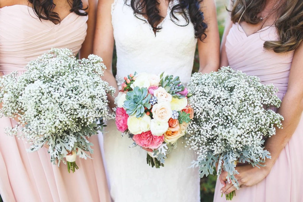 Kennedy Blue bridesmaid dresses in blush. | A Whimsical Autumn Wedding | See the full gallery here!