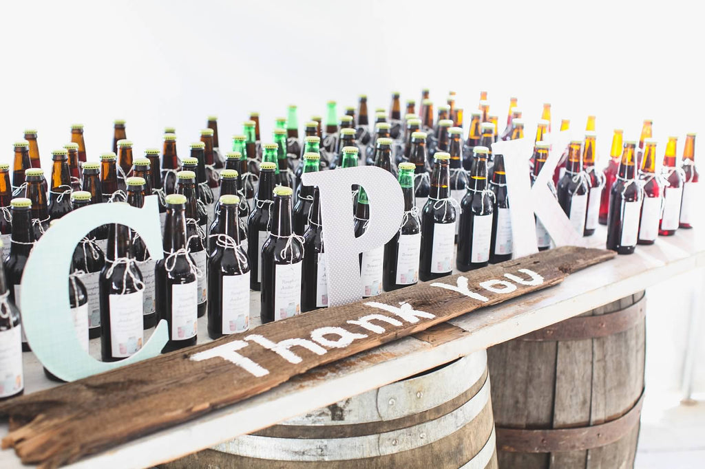 Homemade beer as wedding favors! | A Whimsical Autumn Wedding | See the full gallery here!