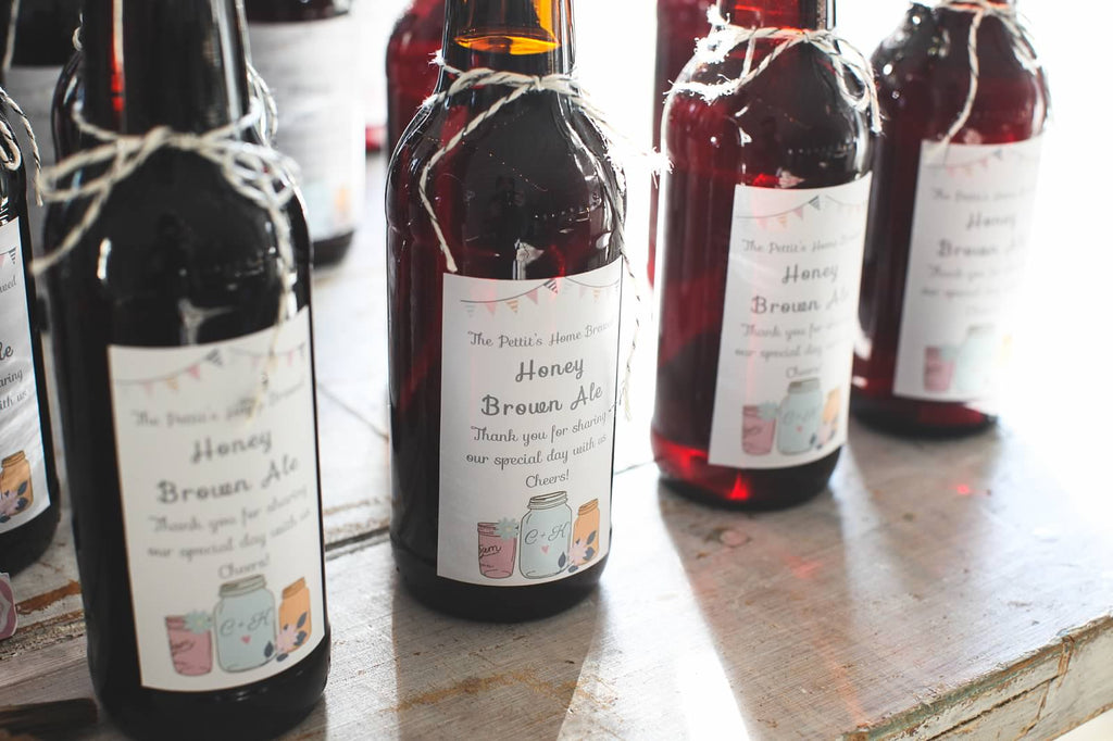 Home brewed beer makes for a great wedding favor! | A Whimsical Autumn Wedding | See the full gallery here!