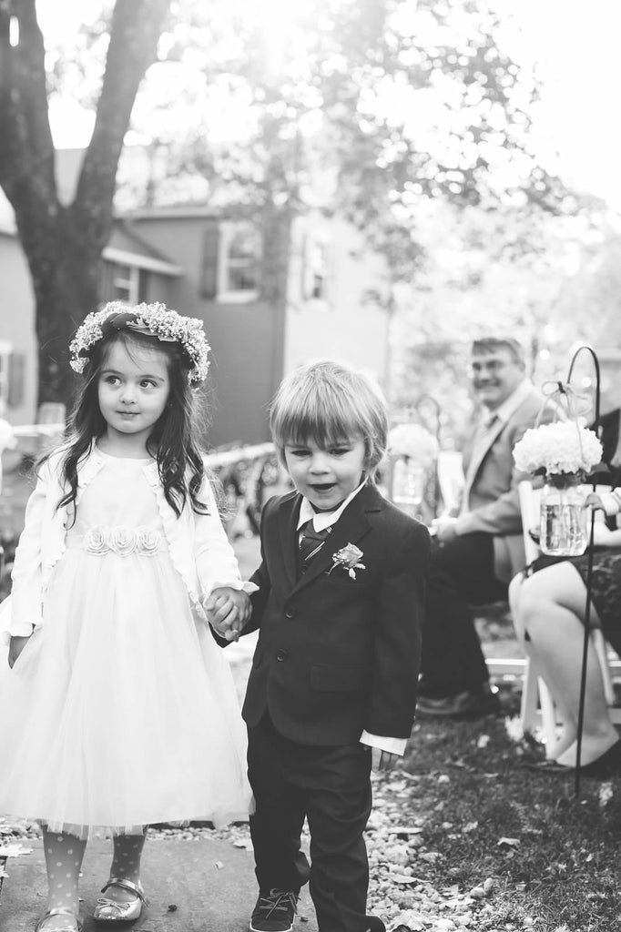 Flower girl and ring bearer attire. | A Whimsical Autumn Wedding | See the full gallery here!