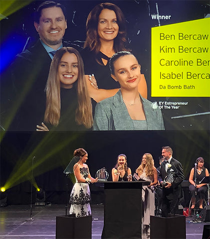 Accepting the 2019 EY Entrepreneurs of the Year® Award Heartland Division.